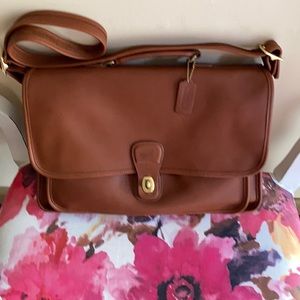 Genuine Coach Metropolitan Brief Case, NEVER USED Natural Full Grain Leather